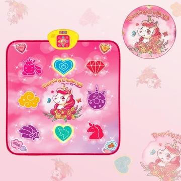 БОЛЬШОЙ ТАНЦЕВАЛЬНЫЙ КОВРИК ДЛЯ ДЕТЕЙ МУЗЫКАЛЬНЫЙ ТАНЦЕВАЛЬНЫЙ С 5 РЕЖИМАМИ ИГРЫ 3 УРОВНЯ