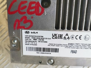 KIA CEED III LIFT 2023 X-CEED XCEED РАДИОНАВИГАЦИОННЫЙ ДИСПЛЕЙ ЕВРОПА