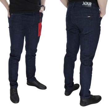 HUGO BOSS SPODNIE SLIM DARK BLUE JEANS ROZ. 33