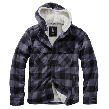 Kurtka Brandit Lumber Hooded Black/Grey Gingham S