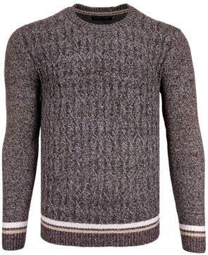 Sweter męski ciepły z dodatkiem wełny O195 r. XXL