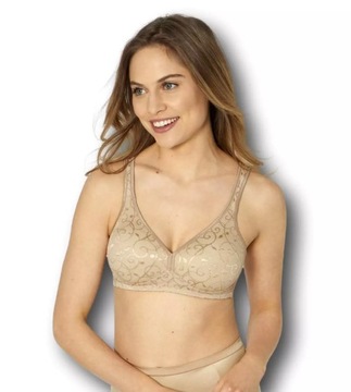 Biustonosz Triumph cielisty Elegant Cotton N miękki bez fiszbin 95C