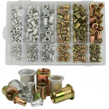 РУЧНАЯ ЗАКЛЕПОЧКА YATO + НАБОР АЛЮМИНИЕВО-СТАЛЬНЫХ ЗАКЛЕПОК-ГАЕК 300 шт.