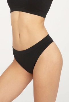 Stringi Gatta Viscose String bezszwowe czarne XL