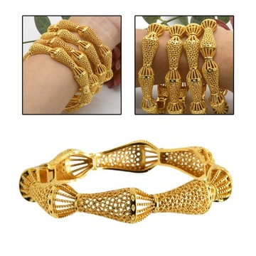 Luksusowe bransoletki z Bliskiego Wschodu, biżuteria dla nowożeńców, złoto