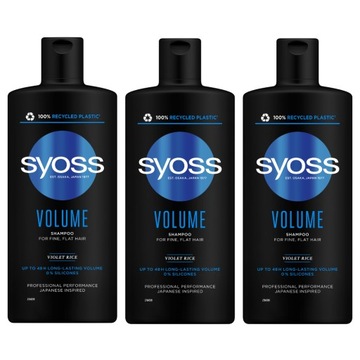 Syoss Szampon włosy cienkie bez objętości 440ml x3