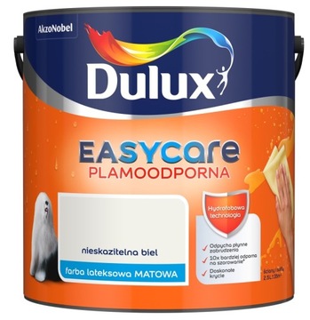 FARBA DULUX EASYCARE- nieskazitelna biel, 2.5l