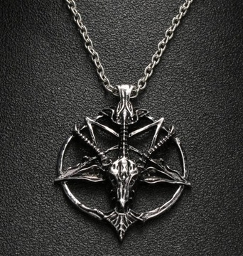Подвеска PENTAGRAM BEHEMOT Viking Goat Head Y2K