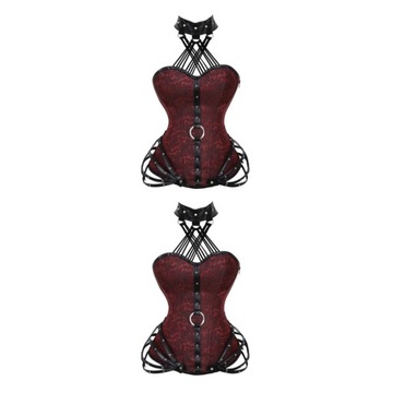 1/2/3 Poliester damski gotycki gorset Shapewear dla łatwego stylu