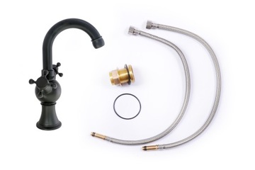 РЕТРО ЧЕРНЫЙ ВЫСОКИЙ РЕТРО УМЫВАЛЬНИК КУХОННЫЙ ФАПЕР