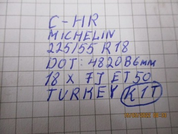 KOLA RÁFKY PNEUMATIKY TOYOTA C-HR CHR R18 6MM