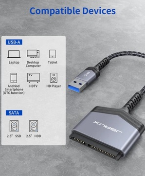 Адаптер JSAUX USB 3.0 в SATA III ПРЕОБРАЗОВАТЕЛЬ ДЛЯ SSD HDD