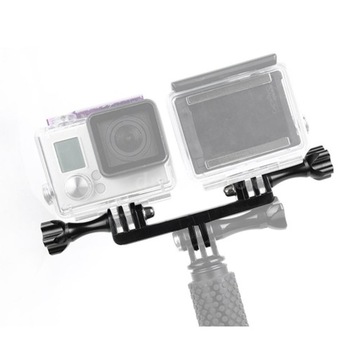 Uchwyt podwójny SHOOT Trójnik na kamery GoPro Lampę LED DJI ACTION (GP.112)