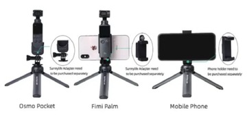 УНИВЕРСАЛЬНЫЙ БРЕНДОВЫЙ ШТАТИВ SUNNYLIFE ДЛЯ GOPRO OSMO ACTION DJI LED КАМЕРЫ 17 СМ