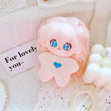 10 см голая хлопковая кукла DIY прически милые большие глаза аниме девушка кукла плюшевая