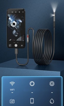 ИНСПЕКЦИОННАЯ КАМЕРА DUO ЭНДОСКОП ДВЕ КАМЕРЫ 2M 7LED 2xFHD WIFI для iPhone