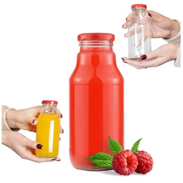 5x Butelka KUBUŚ na sok soczek 330ml + WIECZKO