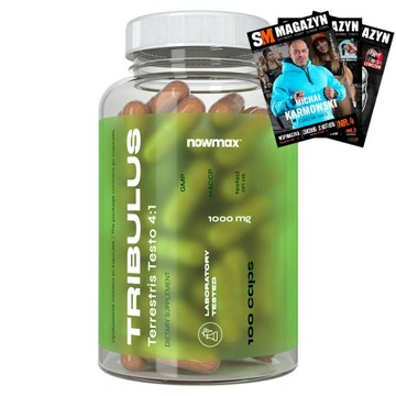 nowmax TRIBULUS TERRESTRIS TESTO 4:1 100 Buzdyganek NA TESTOSTERON