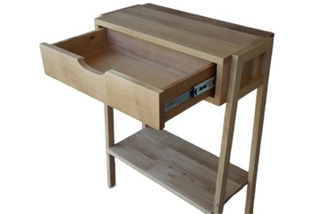 КОНСОЛЬ ЛОФТ С ЯЩИКОМ 80x28x80 СМ МАССИВ ДУБА
