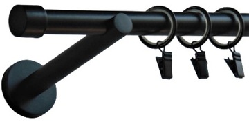 Одинарный карниз, металлический, черный Modern 19 340