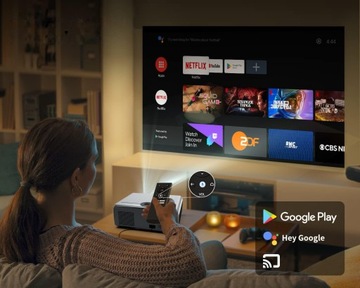 Проектор Проектор 30000 лм WiFi Android Google TV FULL HD 4K Светодиодный автофокус