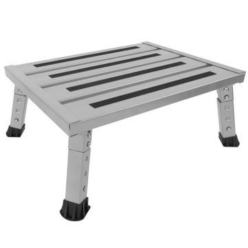 MAŁY ALUMINIOWY STOŁEK DRABINA KEMPINGOWA REGULOWANA DO 220KG 24CM ILOKNZI