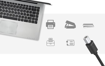 Кабель Unitek Y-C430GBK USB 2.0 AM-BM, 1,0 м