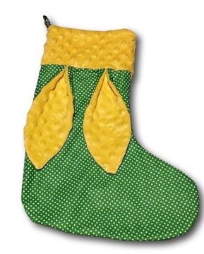 Каминный носок, пасхальный подарок, зайчик с заячьими ушками.