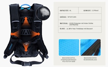 Велосипедный рюкзак / за бег 2L Trekking Tourist Boule (повышение!)