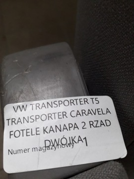 VW T5 TRANSPORTER CARAVELLA SEDADLO POHOVKA 2 ŘADA