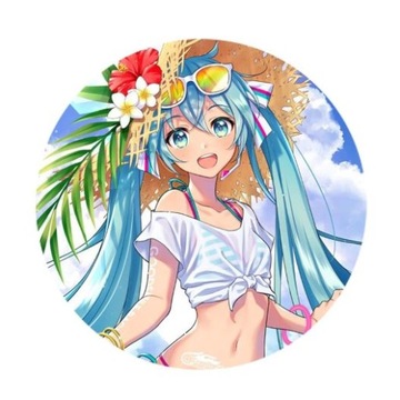 Anime Przypinka Vocaloid prezent dla fana Hatsune Miku 58mm
