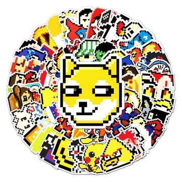 54 шт., наклейки для скейтборда Pixel Mix, Marvel, Marvel, Pokemon, для ноутбука