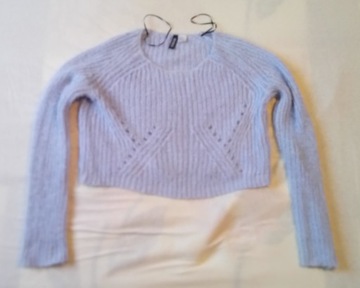 H&M DIVIDED Sweter Damski Krótki Włochaty S/M