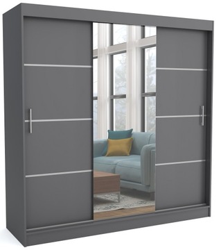 Szafa przesuwna WINDSOR 200 TOMY ANTRACYT