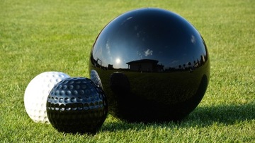 Декоративный САДОВЫЙ ШАР, диаметр 38 см, ЧЕРНЫЙ