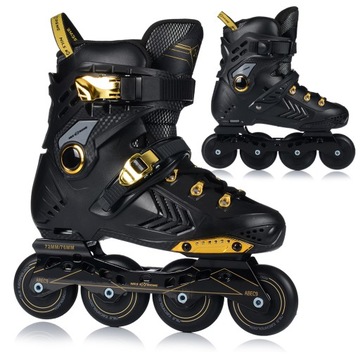 ROLKI SLALOMOWE FREESTYLE ABEC-9 KAUCZUKOWE KOŁA