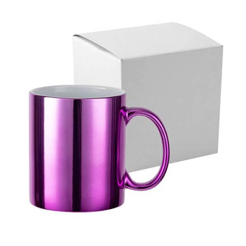 Kubek platerowany 330 ml - fioletowy z kartonikiem