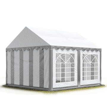4x4m Namiot imprezowy, PVC 700, szaro-biały