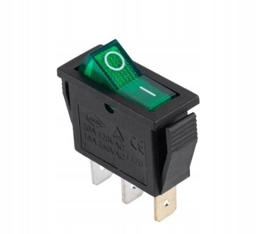 ZŁĄCZE PRZEŁĄCZNIK IRS-101-1B ZIELONY 23 0V 20A