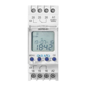 ORNO Timer Elektroniczny Programator Czasowy Astronomiczny LCD na Szynę DIN