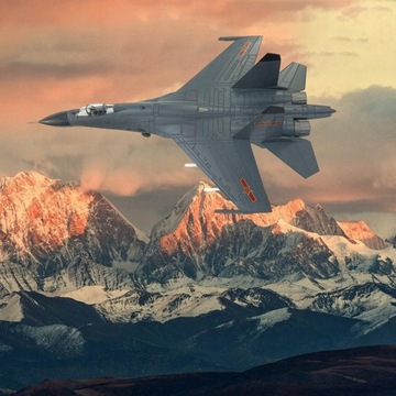 Литая модель истребителя из сплава.