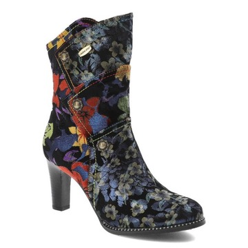 Czarne Botki Laura Vita Skórzane Eleganckie Buty