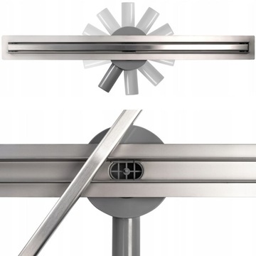 ODPŁYW LINIOWY CHROM 90 CM OBROTOWY DO PRYSZNICA ECO360 SLIM CALANI