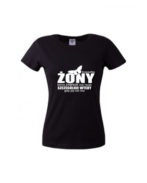 KOSZULKA DAMSKA T-SHIRT PODKOSZULEK Z NADRUKIEM DLA ŻONY BABCI MAMY SIOSTRY