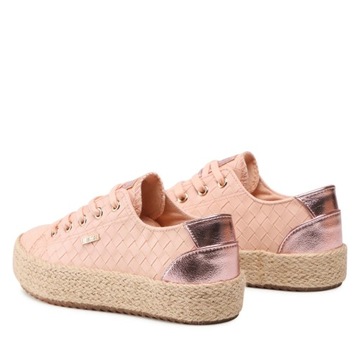 Espadryle Damskie na Platformie Big Star Wiązane Plecione Trampki Nude r.39