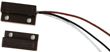 KONTAKTRON CZUJKA CZUJNIK MAGNETYCZNY BOCZNY BRĄZOWY NC / NO DRZWI OKNA