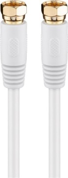 Kabel wtyk F - wtyk F 1,5m Goobay biały 80dB