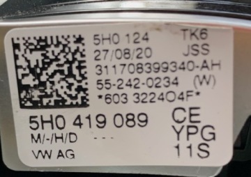 ПЕРЕКЛЮЧАТЕЛИ НА РУЛЕ VW PASSAT B8 GOLF VIII 5H0419089CE