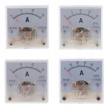 4 szt.Panel analogowy DC AMP amperomierz 91C4 75mV