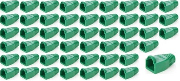 Osłonka gumowa do wtyku RJ45 50 sztuk zielona